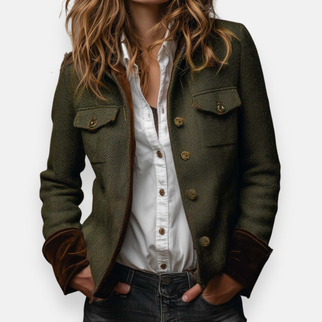 ANA | Chaqueta elegante con detalles de terciopelo