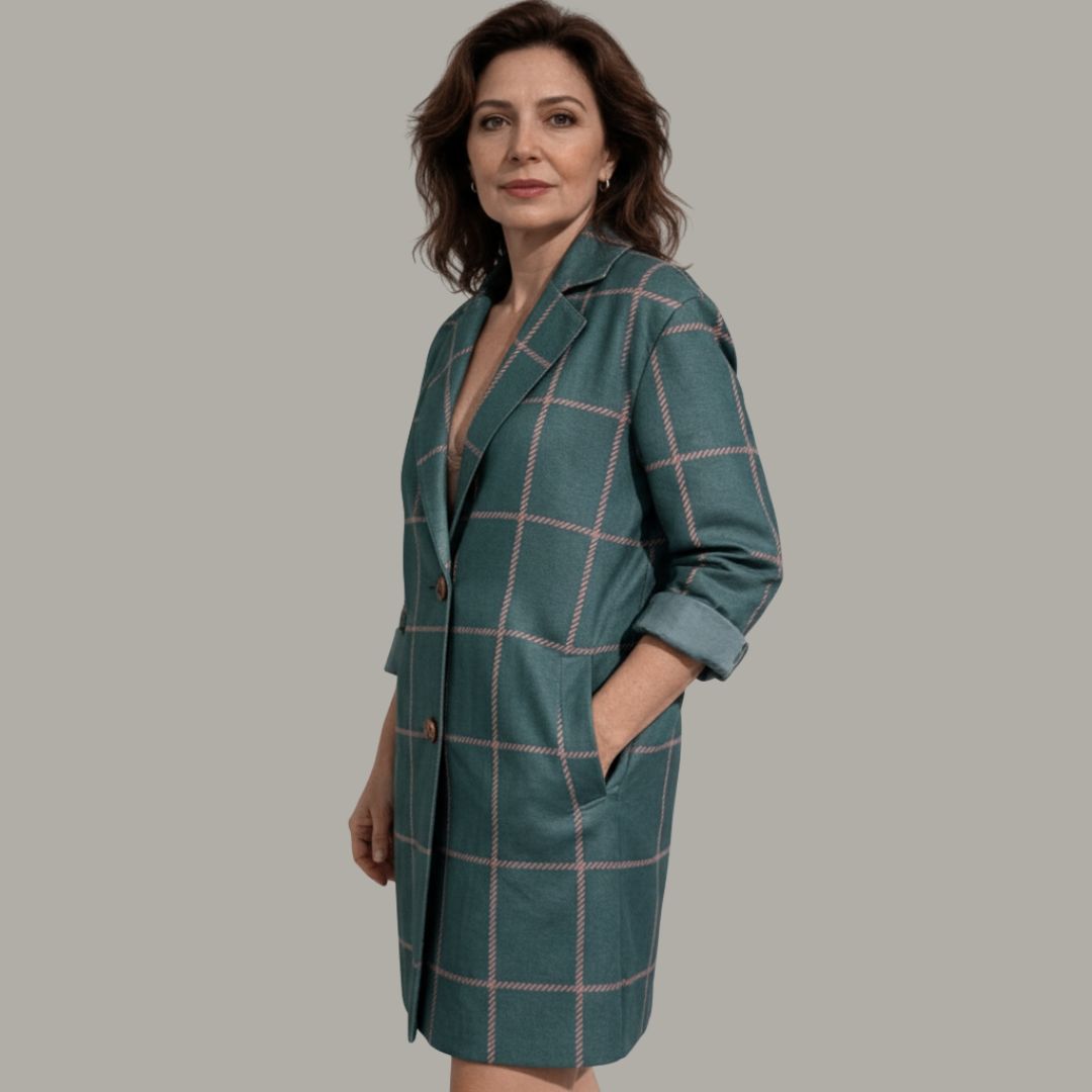 MARTA | Abrigo Rosalia Tweed Retro de Lujo